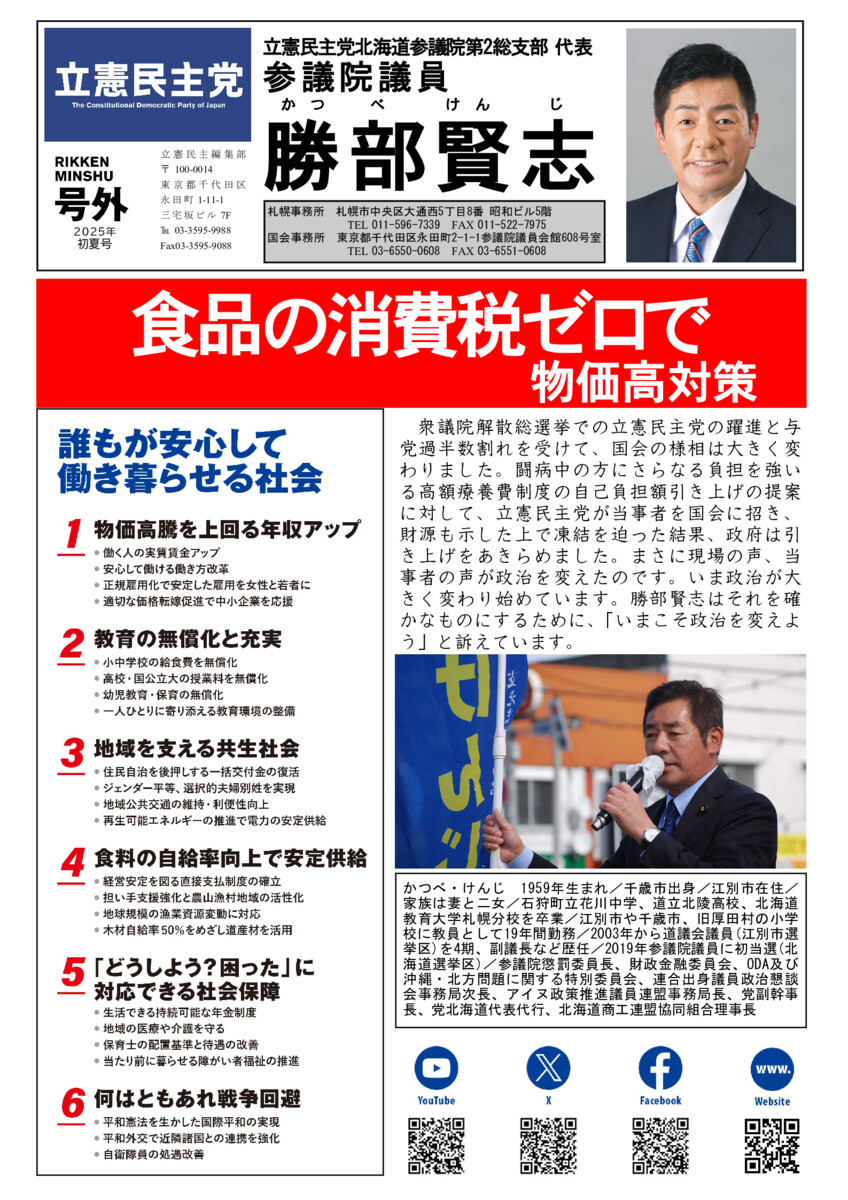 勝部けんじ 2025年4月